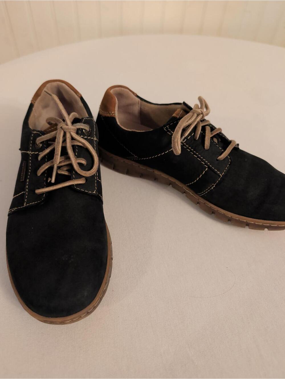 Josef Seibel Steffi 59 Waterproof Leather Lace-Up Sneakers - Navy  (39)